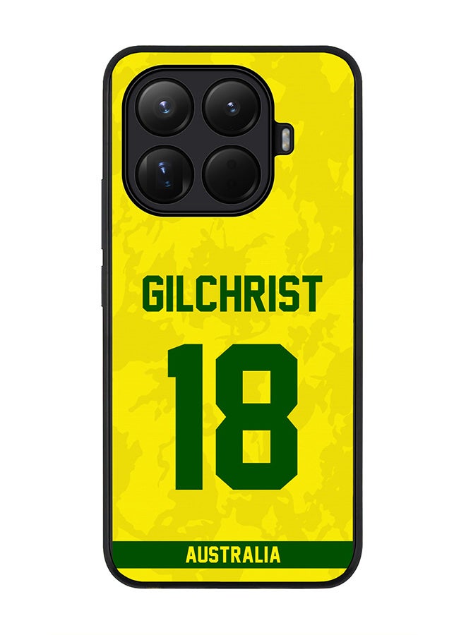 For Xiaomi 15T Pro Case,Slim fit Camera Protection, Shockproof Thin Phone cover  - Australia Adam Gilchrist, Jersey No 18